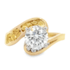 1.50ct Round Lab Grown Diamond in 14k Yellow Gold & Nuggets, Alaska Mint