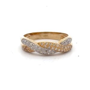 2-Tone Ring with Diamonds 075588