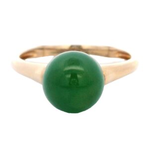 8mm Ball Jade Ring 18k Rose Gold, Alaska Mint