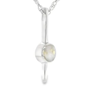 White Gold Bar Gold Quartz Pendant, Alaska Mint