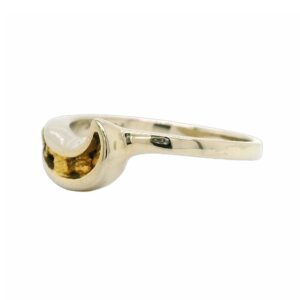 White Gold Ladies Nugget Ring, Alaska Mint