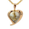Gold Quartz Heart Pendant PN436QX
