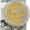 Money Clip with 1 oz. or 1/4 oz. Totemic Raven Medallion