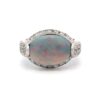 Estate Opal & Diamond Women's Ring in Platinum 076430