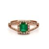 Estate Lady's Columbian Emerald & Diamond Ring 076488