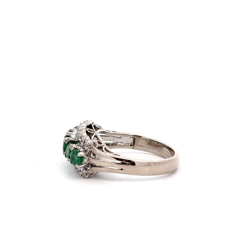 Estate Lady's Emerald & Diamond Ring 090029 - Image 2