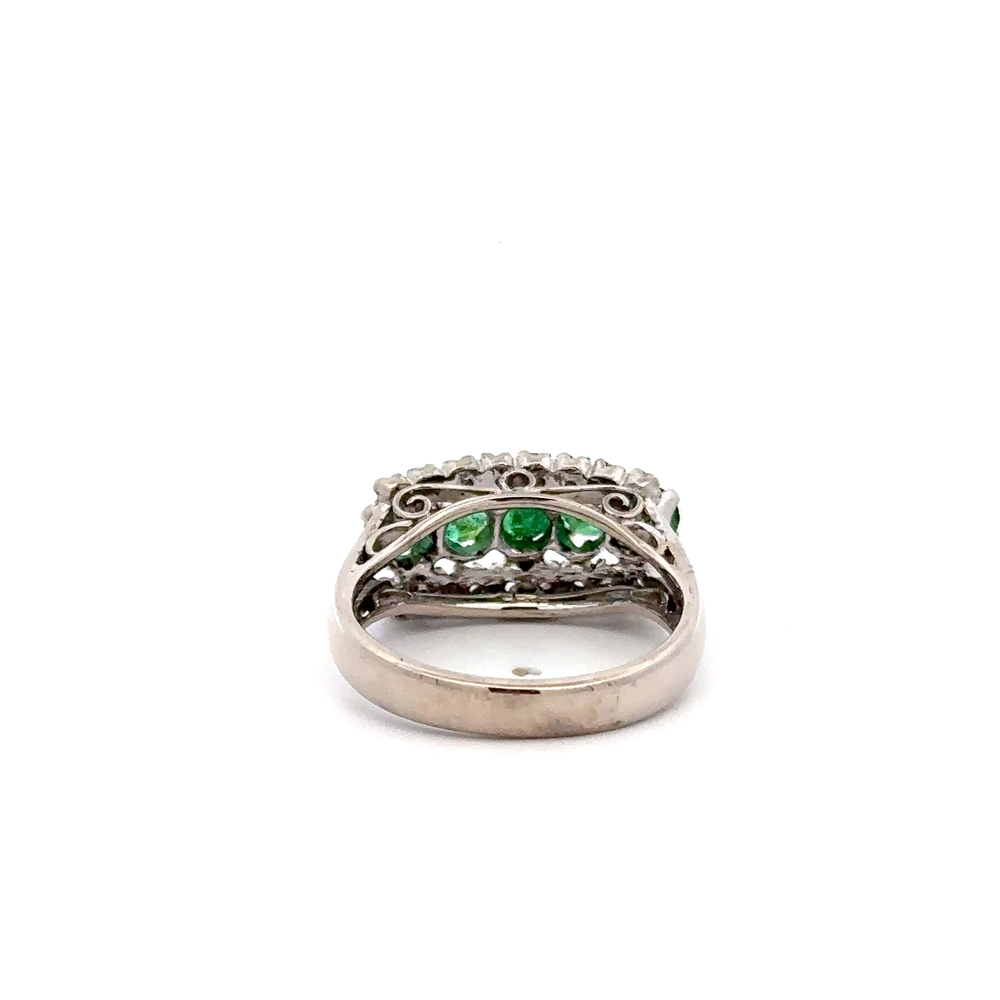 Estate Lady's Emerald & Diamond Ring 090029 - Image 4