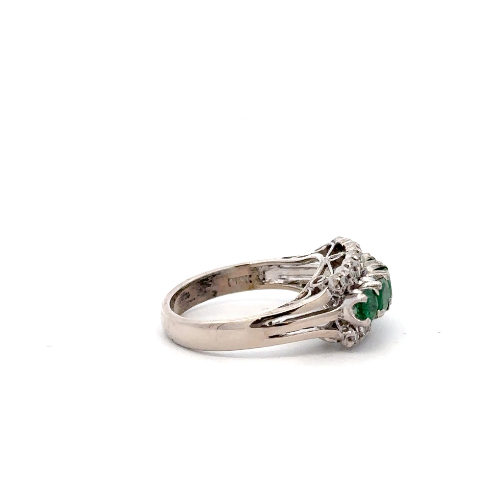 Estate Lady's Emerald & Diamond Ring 090029 - Image 3