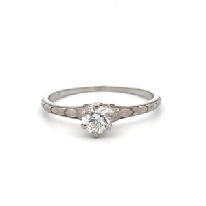 Estate Diamond Solitaire Ring 090198