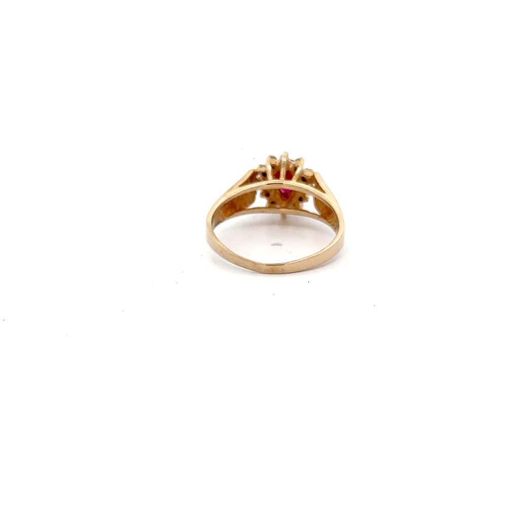 Estate Pear Shape Ruby Ring 071388 - Image 3