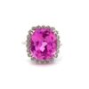 Estate Lady's Synthetic Pink Sapphire Ring 071442