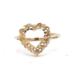 Gold Heart Estate Ring 071926
