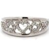 Estate White Gold & Diamond Heart Ring 090525
