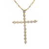 14K Yellow Gold Diamond Cross Pendant 078064