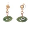 Jade Spiral Dangling Earrings E51Z