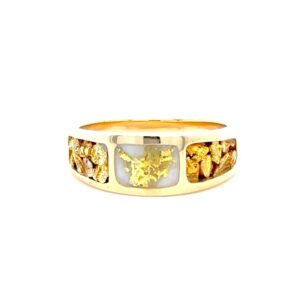 Gold Quartz & Gold Nugget Band RM652OLQ