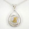 Dall Sheep 1/10 oz Gold Relief Teardrop Pendant