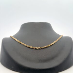 14K 2mm Twisted Herringbone Estate Chain 20" 078027