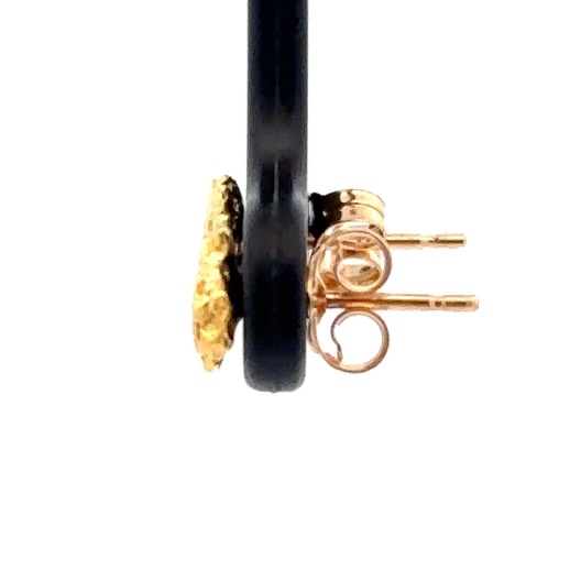 Gold Nugget Post Earrings E9 - Image 2