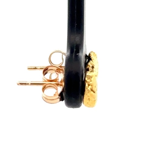 Gold Nugget Post Earrings E9 - Image 4