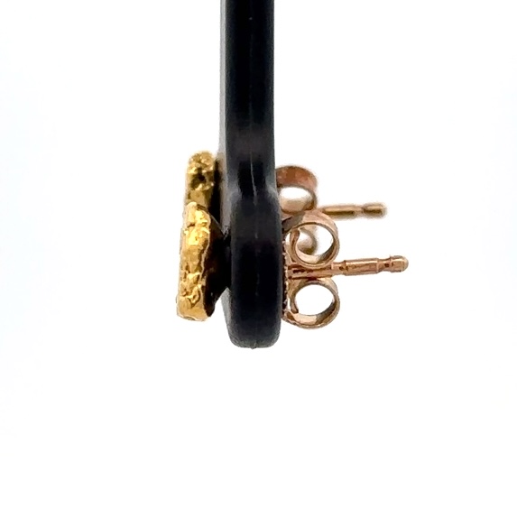 Gold Nugget Post Earrings E8 - Image 2