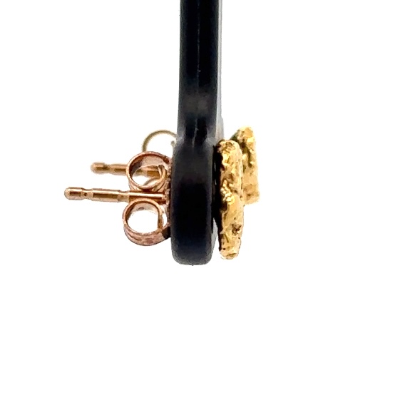 Gold Nugget Post Earrings E8 - Image 4