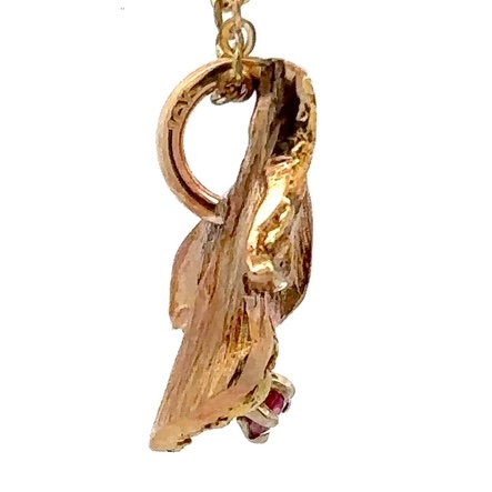 Estate Gold Nugget & Ruby Pendant 071432 - Image 2