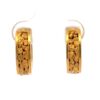 14K Gold Nugget Hoop Earrings EAJ053