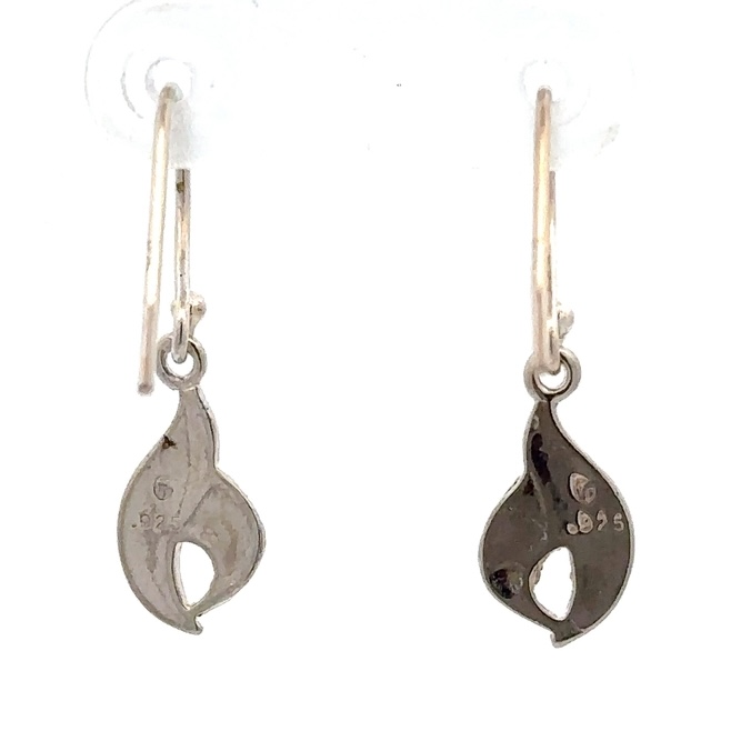 Sterling Silver & Gold Nugget Dangling Earrings 073844 - Image 3