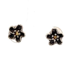 Sterling Silver & Gold Nugget Forget-Me-Not Earrings EP021