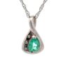 Estate White Gold & Emerald Pendant 076476