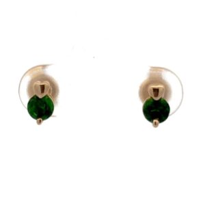 Estate 10K Chrome Diopside Earrings 076489