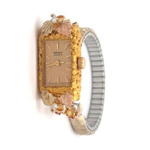 Seiko Womens Gold Nugget & Black Hills Gold Estate Watch 078078