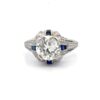 Lady's Estate Diamond & Sapphire Ring 078164