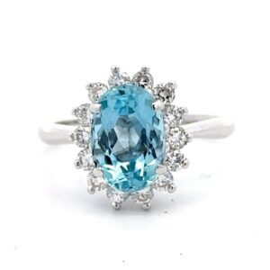 Lady's Estate 2 Carat Aquamarine Ring 078165