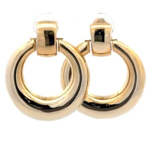 Estate 14K Hoop Post Earrings 090245