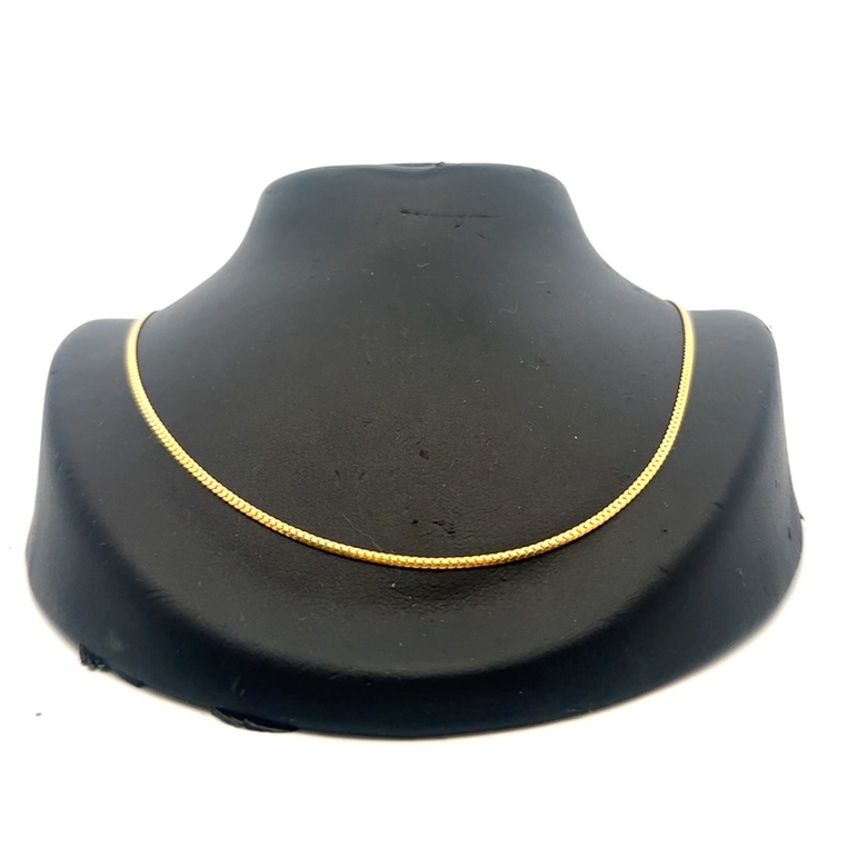 14K 1.45 MM Beveled Herring Bone 17" Estate Chain 090439