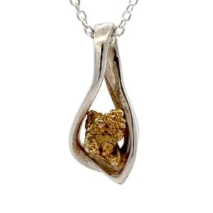 Sterling Silver & Gold Nugget PN601NSSX