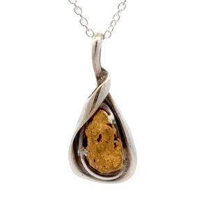 Sterling Silver & Gold Nugget PN867NSS