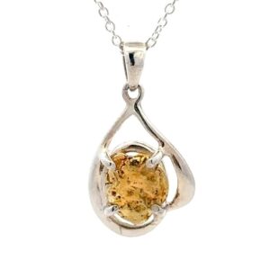 Sterling Silver & Gold Nugget Pendant PN870NSSX