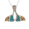 Sterling Silver & Gold Nugget Turquoise Whale Tail PWT25NTSS