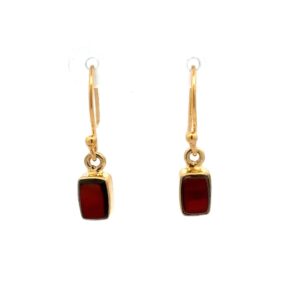 Ammolite Vermeil Rectangle Wire Earrings EGPAMLITSMREC