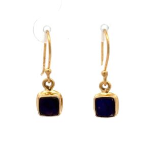 Ammolite Vermeil Square Wire Earrings  EGPAMLITSMSQRE