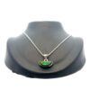 Ammolite & Sterling Silver Half Circle Pendant PSSAMLITSMHLFCIR