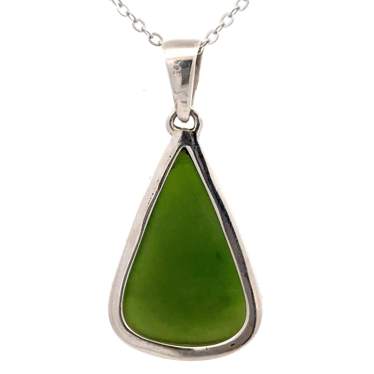 Jade & Sterling Silver Teardrop Pendant PSSJADELGTDP - Image 3