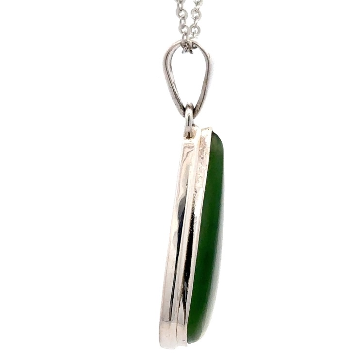 Jade & Sterling Silver Teardrop Pendant PSSJADELGTDP - Image 4
