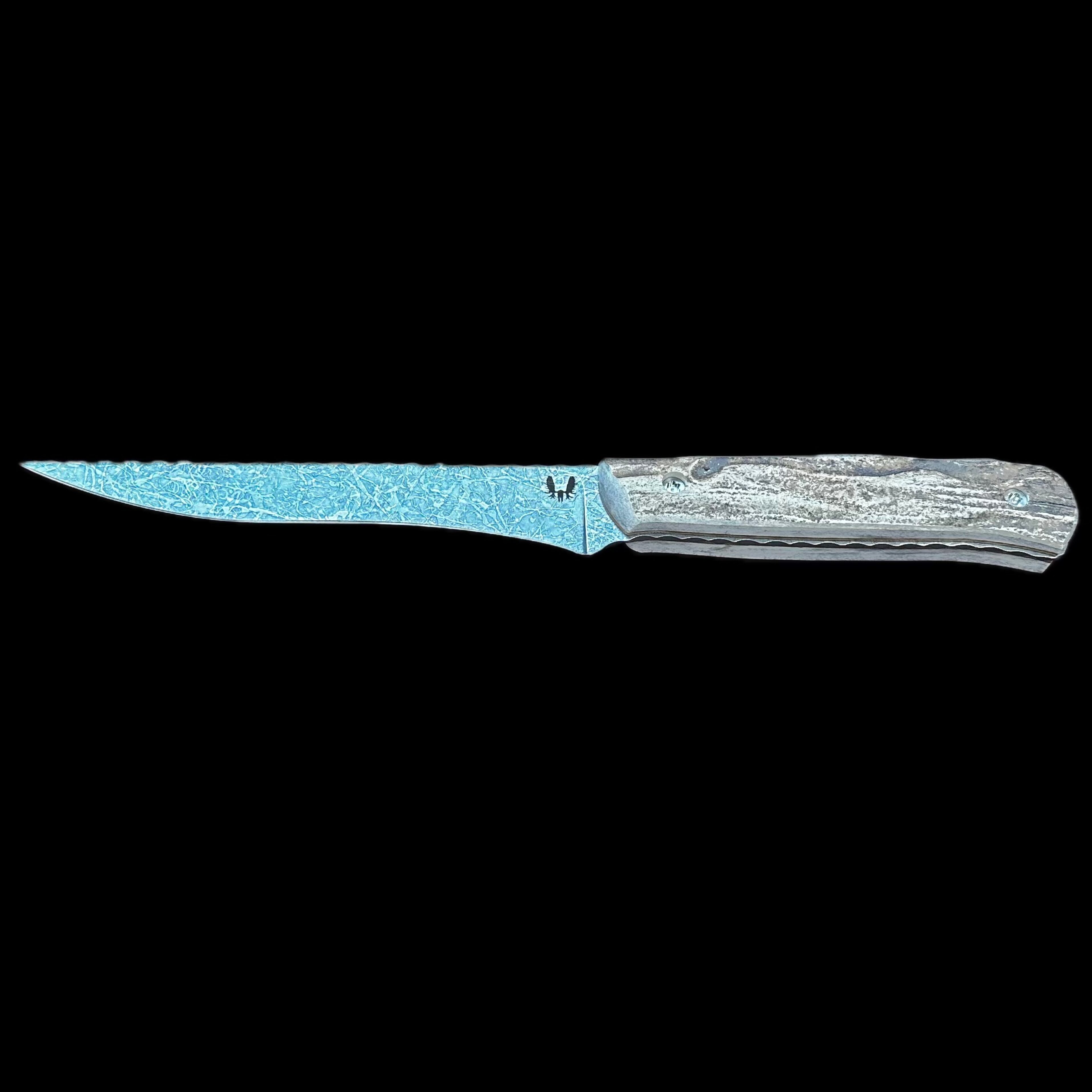 6" Stainless Steel & Raw Moose Antler Fillet Knife 7590