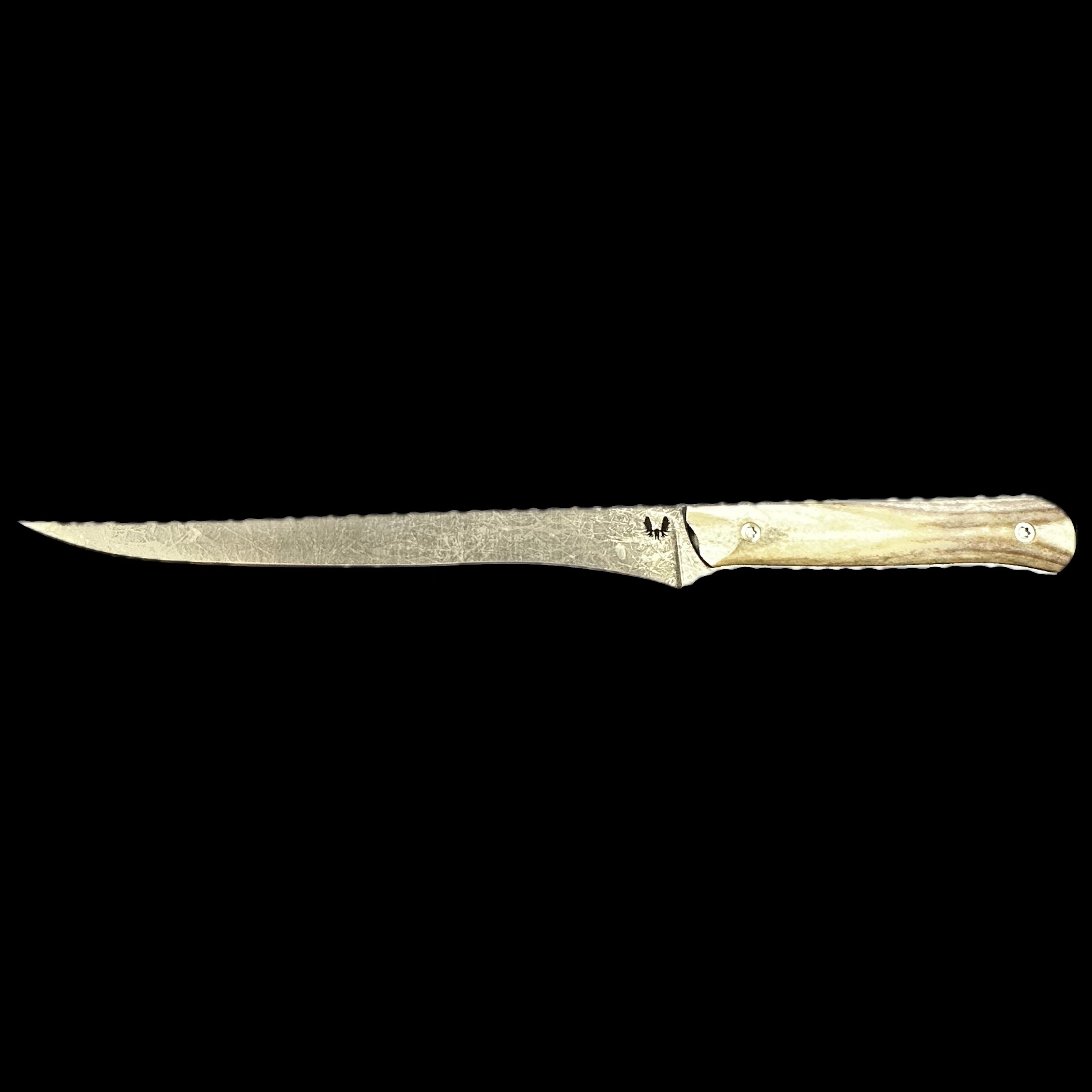 8" Stainless Steel & Moose Antler Fillet Knife 7593
