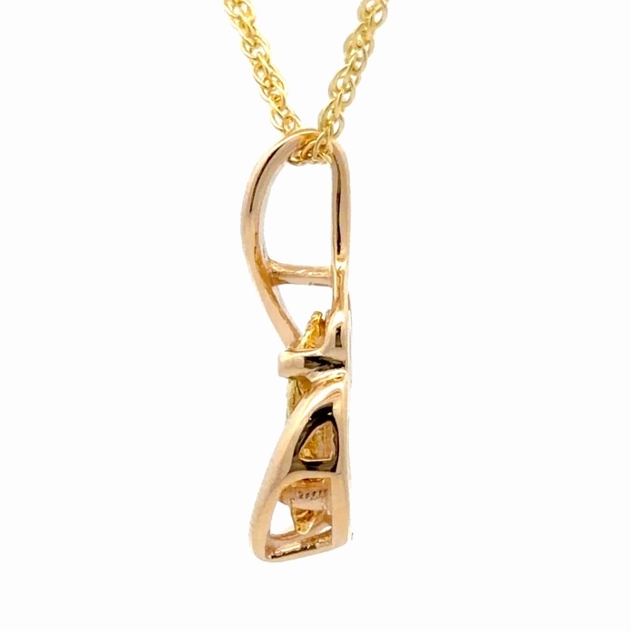 14K Gold Nugget Pendant With Fluid Setting PN784SNX - Image 2