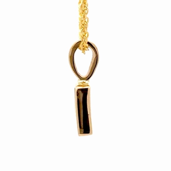 Small Square Gold Nugget Pendant PN900N - Image 2